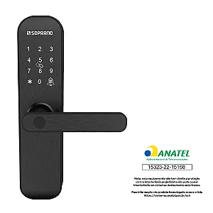 Fechadura Digital Eletrônica de Embutir Preta FEB505 Soprano