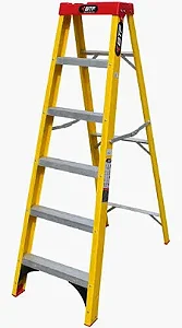 Escada Fibra Tesoura Prática 7 Degraus
