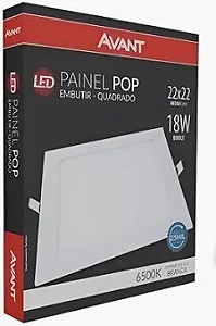 PAINEL LED EMB 18W 6500K 22CM BIV 858101378 AVANT