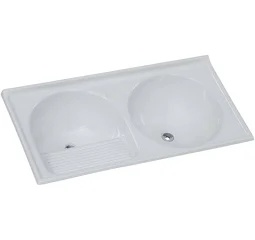 TANQUE DUPLO FIBRA SINTETICA 103X55 BRANCO DURALEVI