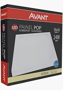 Painel LED Sob Quad 24W 4000K 29CM Biv 768130872 Avan