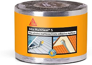 Fita Alumínio Impermeabilizante Rolo 1mm 10cm x 10m Sika Multiseal S