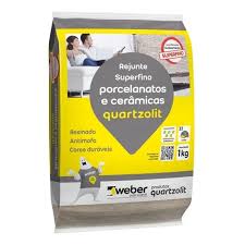 Rejunte Resinado para Porcelanato e Cerâmica Marfim 1kg Quartzolit