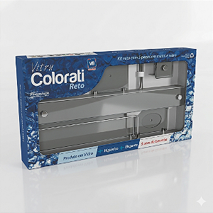 Kit de Acessórios para Banheiro Vitru Colorati 5 Peças VB Cristais