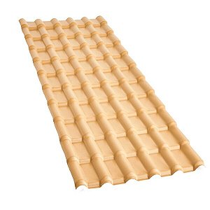 Telha de PVC Plan 2,42x0,88m 6 Ondas Marfim Maxplast