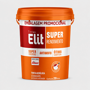 Tinta Acrílica Fosca Super Rendimento Palha 20L Elit