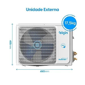 Ar Condicionado Eco Externo Invert 9000BTUS 220V Elgin