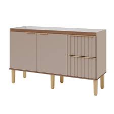 Balcão de Pia para Cozinha Ágata 1,44m Cappuccino/Freijó MDF MGM - 32472