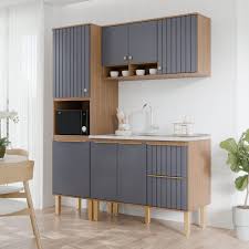 Armario Paneleiro Agata 2,07 FREIJO/TITANIO 32478 MGM