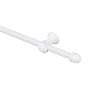 Varao Cortina 1,5M Branco KIT375 Alurem