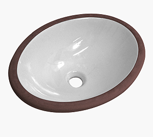 Cuba Embutir Oval 40x31cm Branca Luzarte
