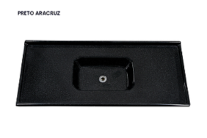 Pia Fibra 120X50 Preto Vitoria Fibras