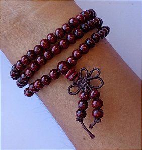 Japamala 108 contas - Madeira Sândalo cor Marrom