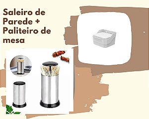 Saleiro Branco  - Trium - OU + Paliteiro Retrátil