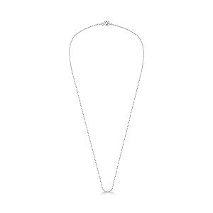 CORRENTE MALHA DE BOLINHAS LISAS 45CM EM PRATA LISA