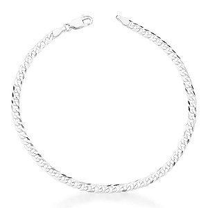 PULSEIRA EM MALHA GROUMET PRATA LISA
