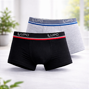 Kit C/2 Cuecas Infantil Boxer Em Algodão Lupo 141-088