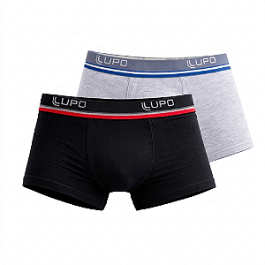 Kit C/2 Cuecas Infantil Boxer Em Algodão Lupo 141-088