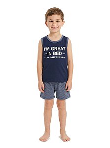 Pijama Infantil Menino Em Malha Regata I’m Great Sleep