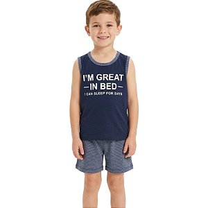 Pijama Infantil Menino Em Malha Regata I’m Great Sleep