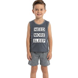 Pijama Infantil Em Malha Need More Sleep