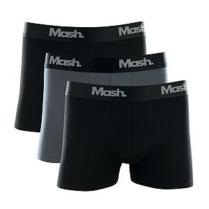 Kit com 3 Cuecas Boxer Sortidas Cotton Mash REF 110.16