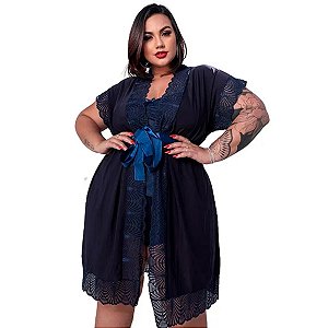 Robe Plus Size Rendado Romantic · Luxo · Elegância e Sensualidade