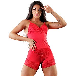 Short Doll Sensual Rendado Aline