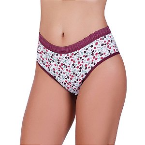 Kit com 2 Calcinhas Tanga Cós Largo Algodão Pepper Estampas Variadas 007