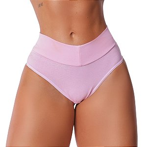 Kit com 2 Calcinhas Cós Alto Fio Cotton Cores Variadas