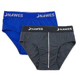 Cueca Slip Kit C/3 Cós em Microfibra Nawes N17