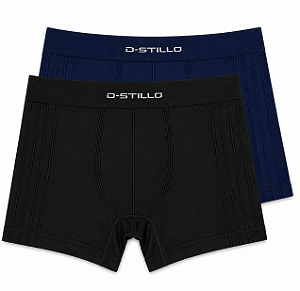 Kit C/2 Cuecas Boxer Sem Costura em Poliamida Premium D`Stillo