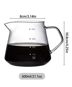 CAFETEIRA DE VIDRO 600ML
