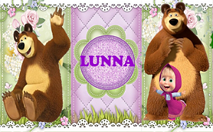 Kit festa personalizada tema Masha e urso
