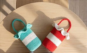 bolsa croche p garrafa de agua