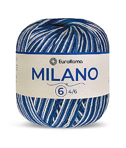 Novelo Milano EuroRoma  - Azul Royal - Fio Sustentável de Algodão Reciclado | 400g