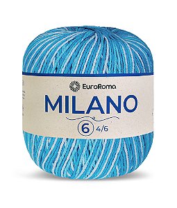 Novelo Milano EuroRoma - Azul Piscina - Fio Sustentável de Algodão Reciclado | 400g