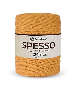 Barbante Spesso 24 Fios - Mostarda - EuroRoma - 1kg | Para Crochê, Tricô, Tear, Macramê e Artesanato