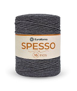 Barbante Spesso 16 Fios - EuroRoma - 1kg - Cor Chumbo | Para Crochê, Tricô, Tear, Macramê e Artesanato