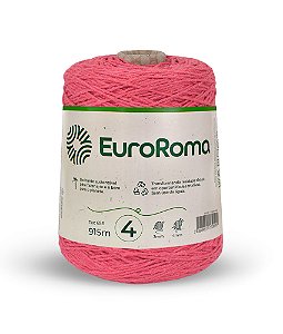 Barbante EuroRoma Colorido N°4 600g - Cor Melancia