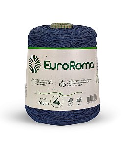 Barbante EuroRoma Colorido N°4 600g - Cor Azul Marinho
