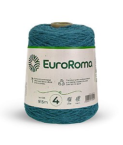 Barbante EuroRoma Colorido N°4 600g - Cor Azul Petróleo