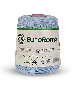 Barbante EuroRoma Colorido N°4 600g - Cor Azul Bebê