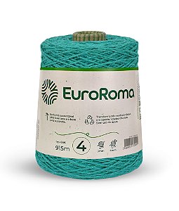 Barbante EuroRoma Colorido N°4 600g - Cor Verde Água Escuro