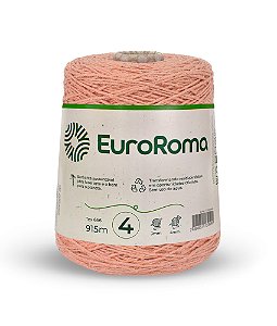 Barbante EuroRoma Colorido N°4 600g - Cor Salmão