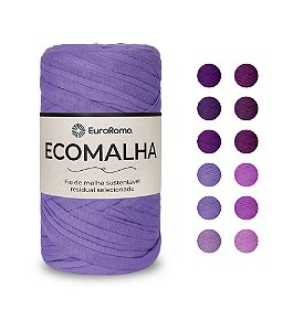 Fio de Malha EuroRoma - Ecomalha 80 Metros - Cor Tons de Violeta | Fio Ecológico para Crochê, Tricô e Artesanato
