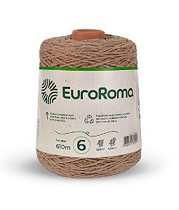 Barbante EuroRoma Colorido N°6 600g - Cor Bege