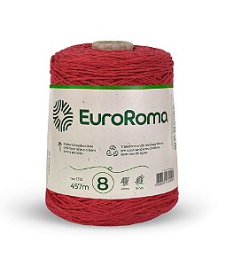 Barbante EuroRoma Colorido N°8 600g - Cor Vermelho