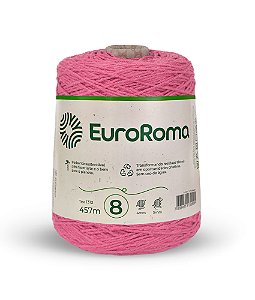 Barbante EuroRoma Colorido N°8 600g - Cor Rosa