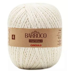 Barbante Barroco Natural Círculo Nº4 - 700g - 1186m - 100% Algodão